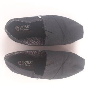 BOBS From Skechers Womens Black Memory Foam Slip-On Casual Shoes 8‎